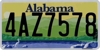 AL license plate 4AZ7578
