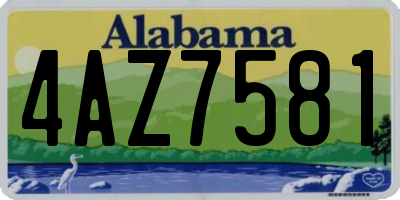 AL license plate 4AZ7581