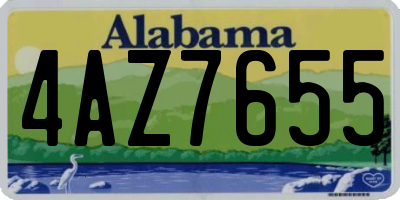 AL license plate 4AZ7655