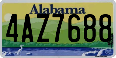 AL license plate 4AZ7688