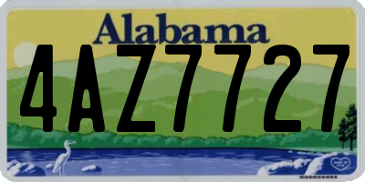 AL license plate 4AZ7727
