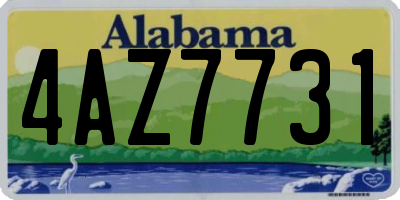 AL license plate 4AZ7731