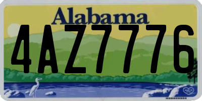 AL license plate 4AZ7776