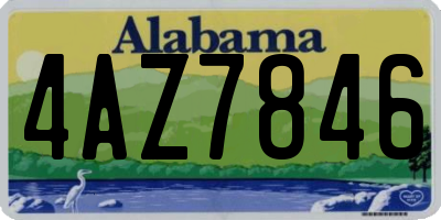 AL license plate 4AZ7846