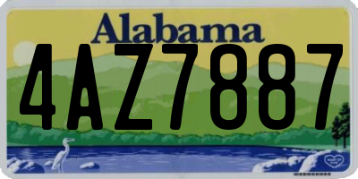 AL license plate 4AZ7887