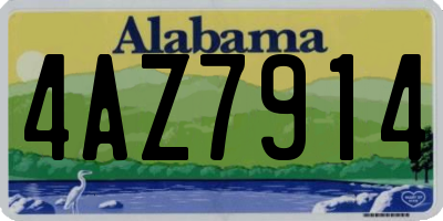 AL license plate 4AZ7914