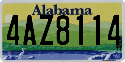 AL license plate 4AZ8114