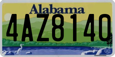 AL license plate 4AZ8140