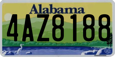 AL license plate 4AZ8188