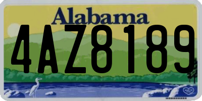 AL license plate 4AZ8189