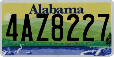 AL license plate 4AZ8227