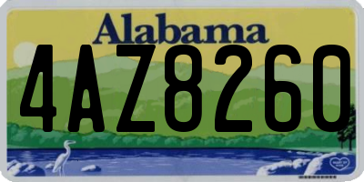 AL license plate 4AZ8260