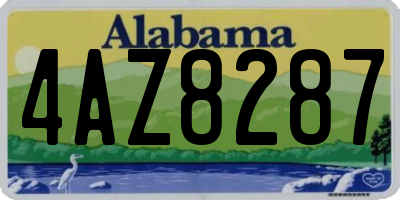 AL license plate 4AZ8287