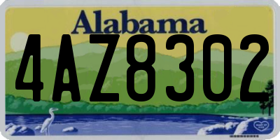 AL license plate 4AZ8302