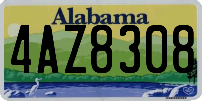 AL license plate 4AZ8308