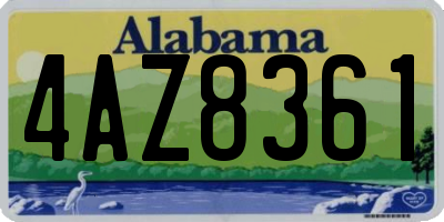 AL license plate 4AZ8361