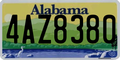 AL license plate 4AZ8380