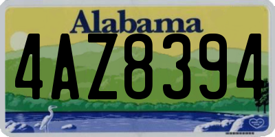 AL license plate 4AZ8394