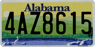 AL license plate 4AZ8615