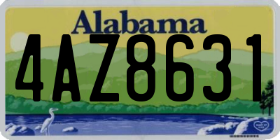 AL license plate 4AZ8631