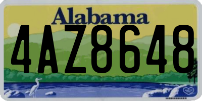 AL license plate 4AZ8648