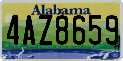 AL license plate 4AZ8659