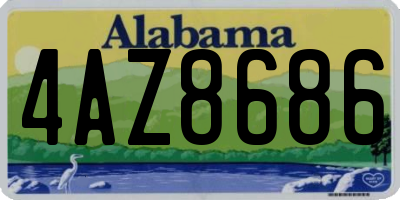 AL license plate 4AZ8686