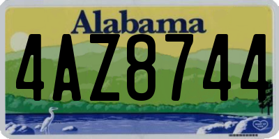 AL license plate 4AZ8744
