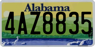 AL license plate 4AZ8835