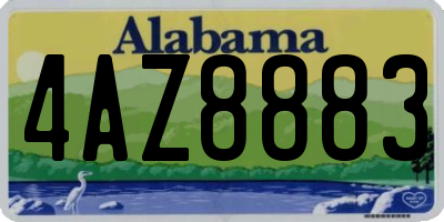AL license plate 4AZ8883