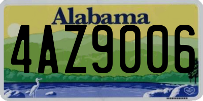 AL license plate 4AZ9006
