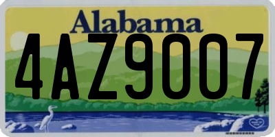 AL license plate 4AZ9007