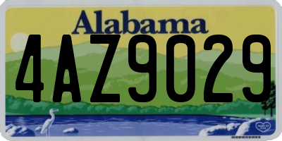 AL license plate 4AZ9029