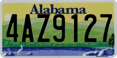 AL license plate 4AZ9127
