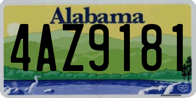AL license plate 4AZ9181