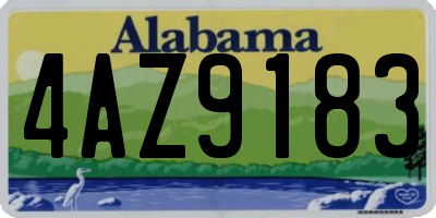 AL license plate 4AZ9183