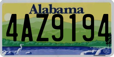AL license plate 4AZ9194