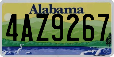 AL license plate 4AZ9267