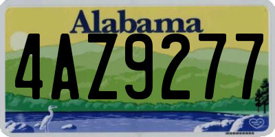 AL license plate 4AZ9277