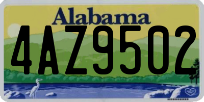 AL license plate 4AZ9502