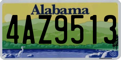 AL license plate 4AZ9513