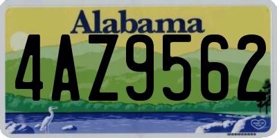 AL license plate 4AZ9562