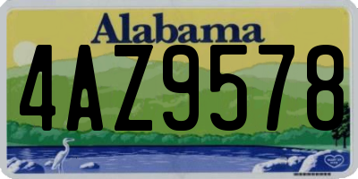 AL license plate 4AZ9578