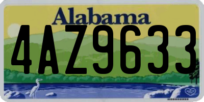 AL license plate 4AZ9633