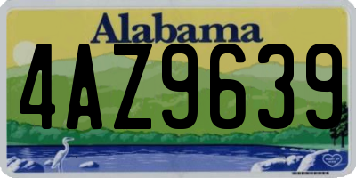 AL license plate 4AZ9639