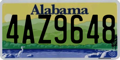 AL license plate 4AZ9648