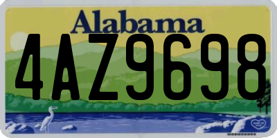 AL license plate 4AZ9698