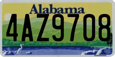 AL license plate 4AZ9708