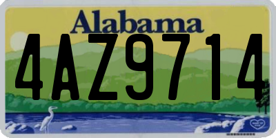 AL license plate 4AZ9714