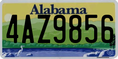 AL license plate 4AZ9856